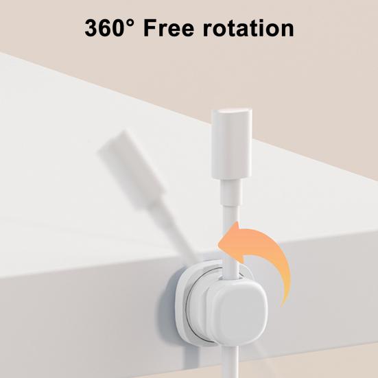3/6 Adet 360 Derece Dönebilen Kablo Tutucu Yapışkanlı Ev Ofis Komodin Masa Kablo Düzenleyici Manyetik Tel Yönetimi Klipsi Şarj Kablosu Tutucu
