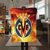 Coperta in Flanella con Logo Villarreal, Alta Qualità, Confortevole per Tutte le Stagioni, Decorazione per la Casa, Calore e Comfort