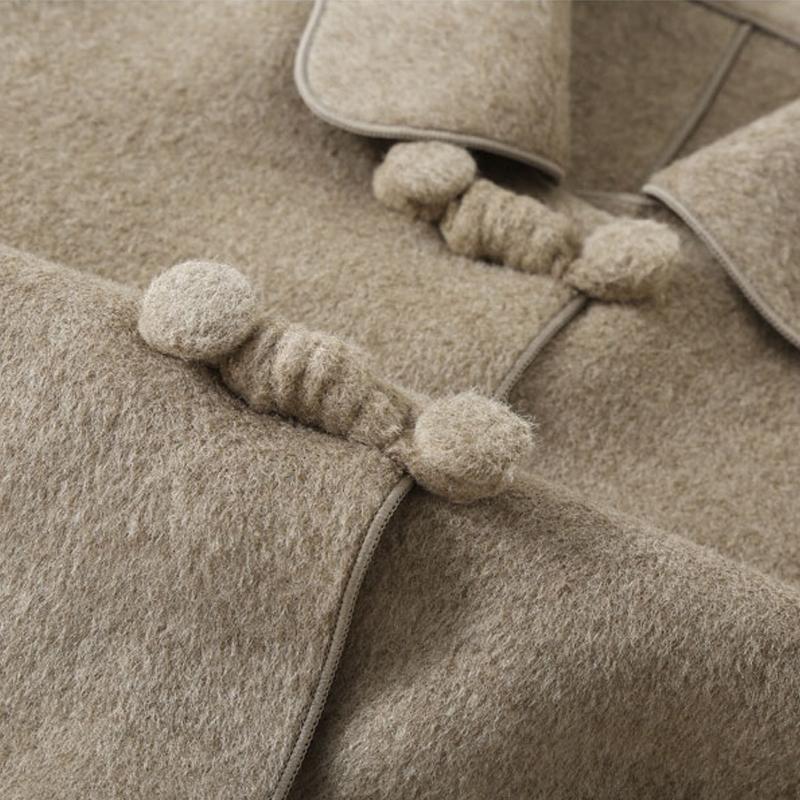 Middle Age Women's Wool & Blends Coats Plus Size Autumn Elegant Loose Outerwears Lady Jackets