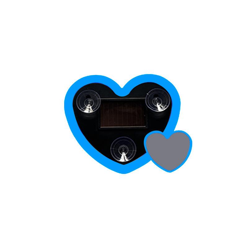 Solar Powered Car Neon Light Wireless Cute Heart Shaped Led Ambient Light Suction Cup USB Rechargeable Atmosphere Breathing Lamp