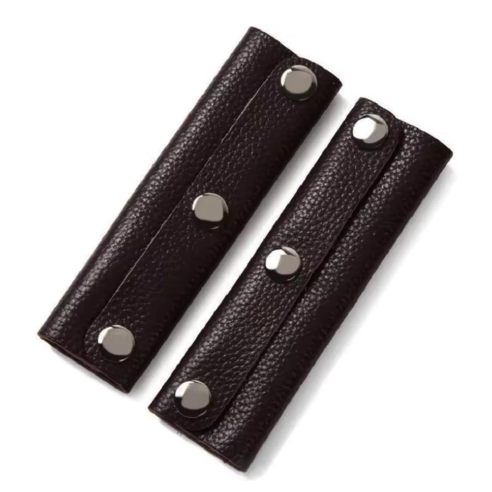 2PCS DIY Pu Bags Handle with Rivets Anti-stroke Durable Handle for Handbag Shoulder Bag Straps Pad Grip Decompression Strap
