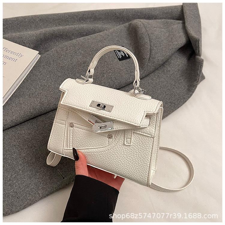 Korean version niche design portable Kelly bag 2025 niche design trend shoulder bag high-end texture fashion women's bag