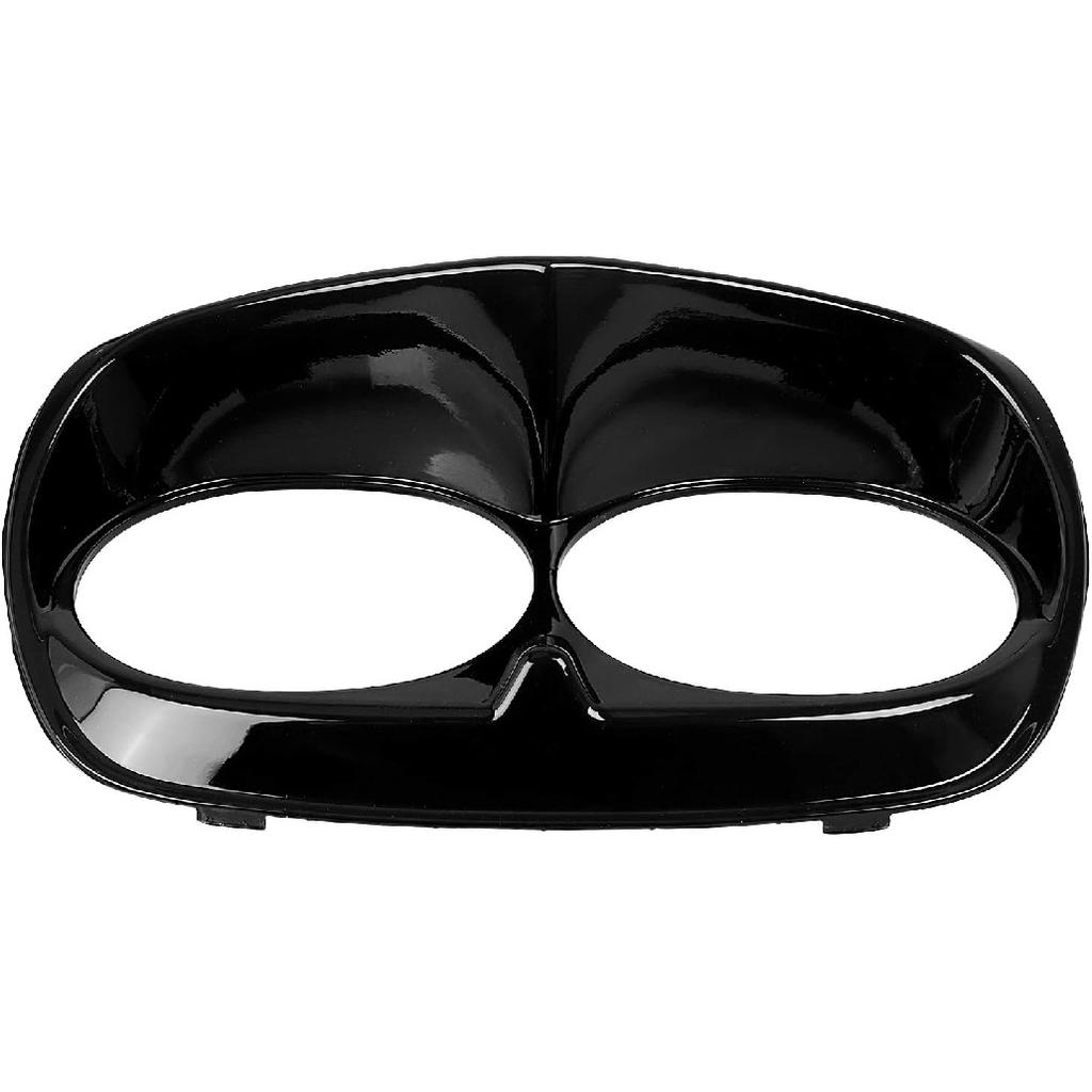 Gloss Black Motorcycle Headlamp Headlight Bezel Scowl Trim Outer Fairing for Harley Road Glide 1998-2013…