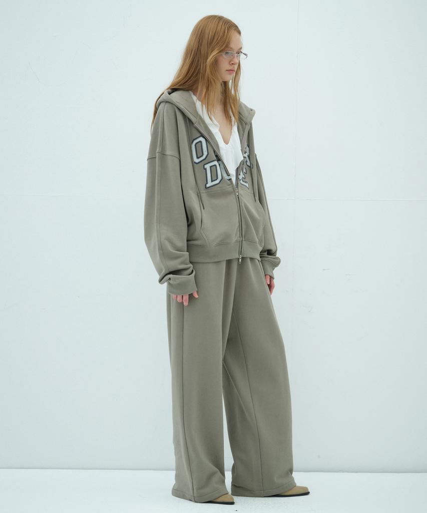 Obeodyupeulleeo Two-Way Wide Sweat Pants_Khaki