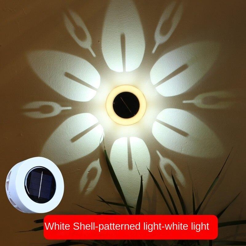 

Новый солнечный уличный свет с узором, настенный светильник для мытья, двор, сад, пейзаж, круговое украшение, атмосфера, небольшой ночник Solar Garden Light