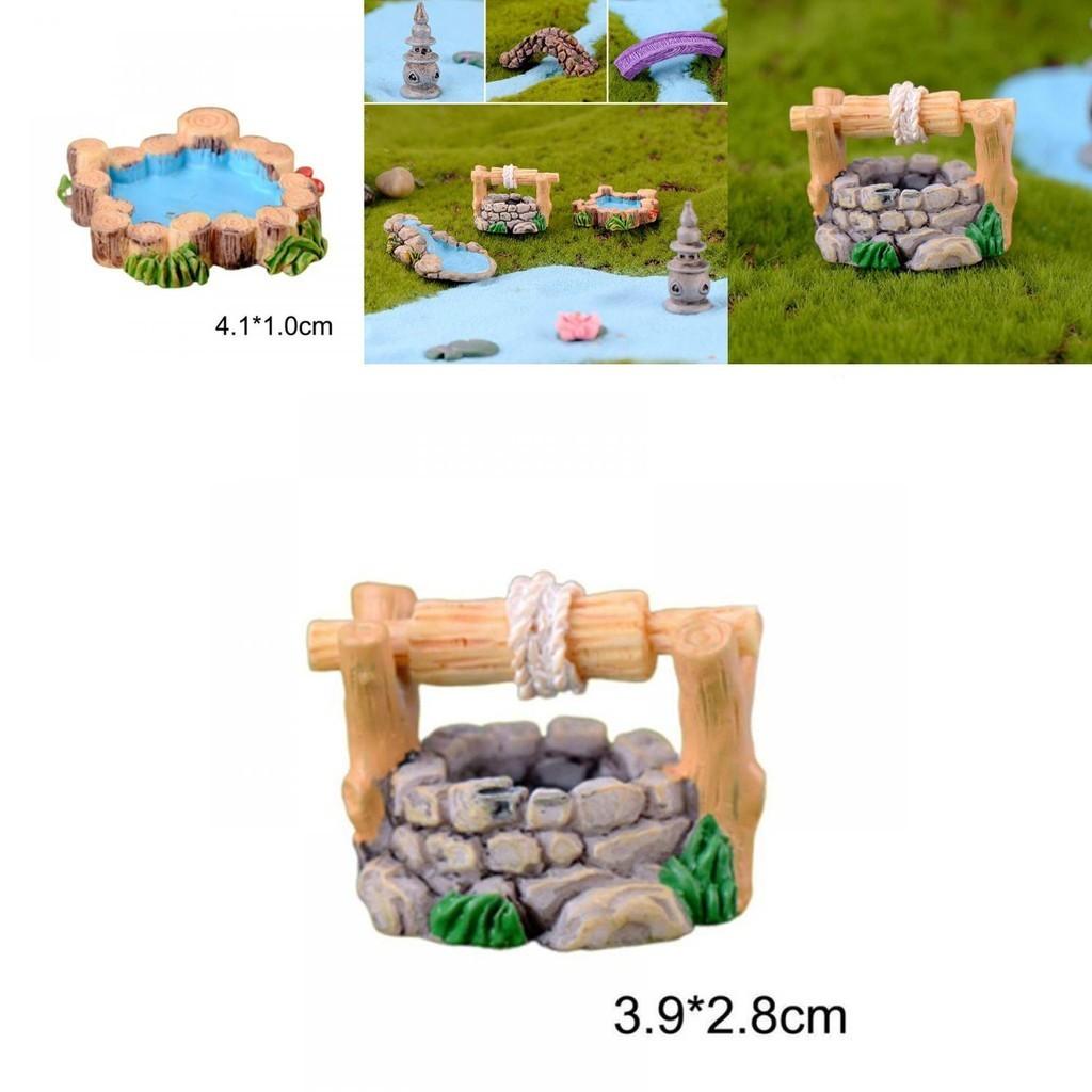 Delightful Garden Diy Fairy Miniature Water Well Bridge Lighthouse Micro Landscape Decoration For Creative Spaces