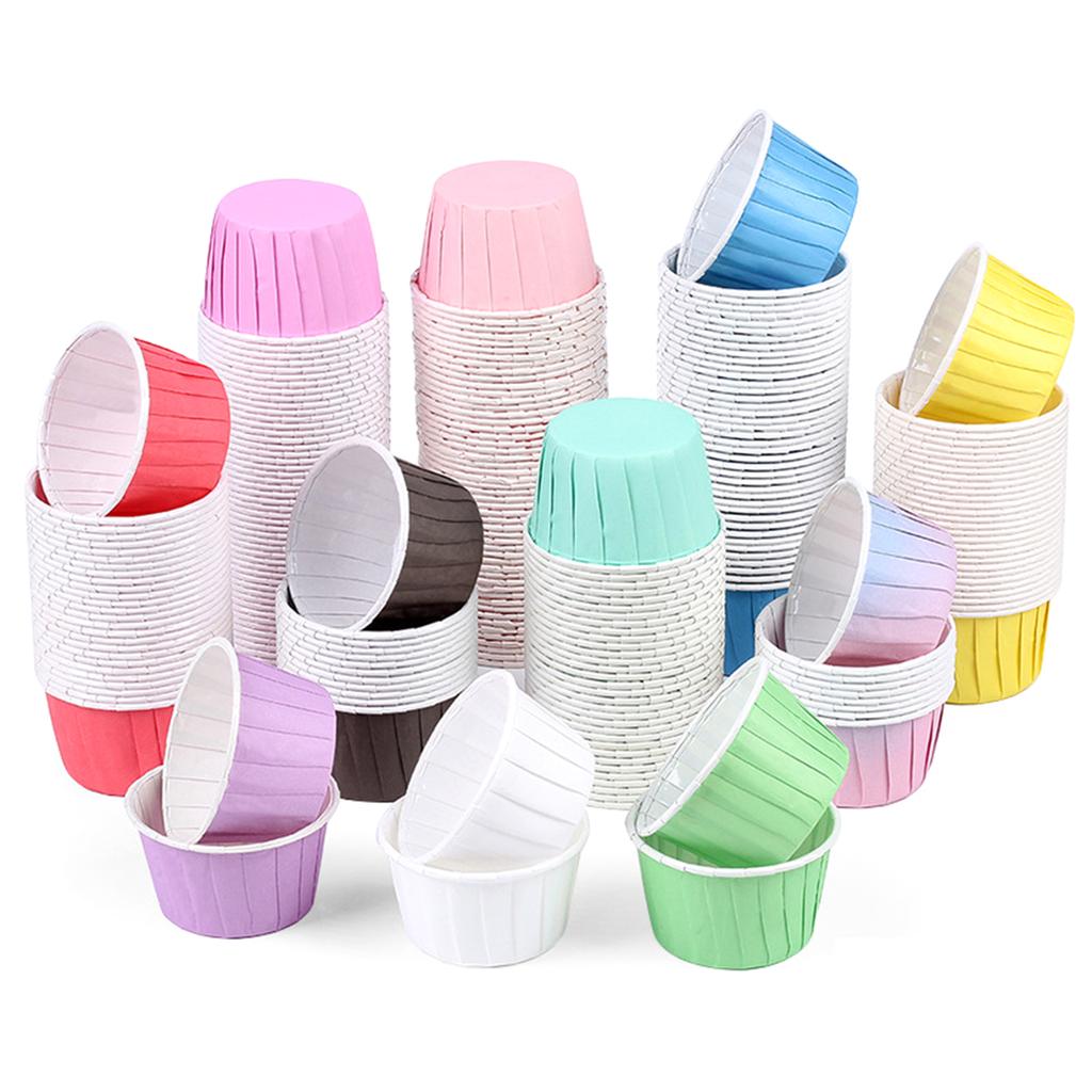 50 Pcs Paper Baking Cups Cupcake Liners Oven-safe Muffin Cupcake Cups Liners Little Puddings Cups for Birthday Party