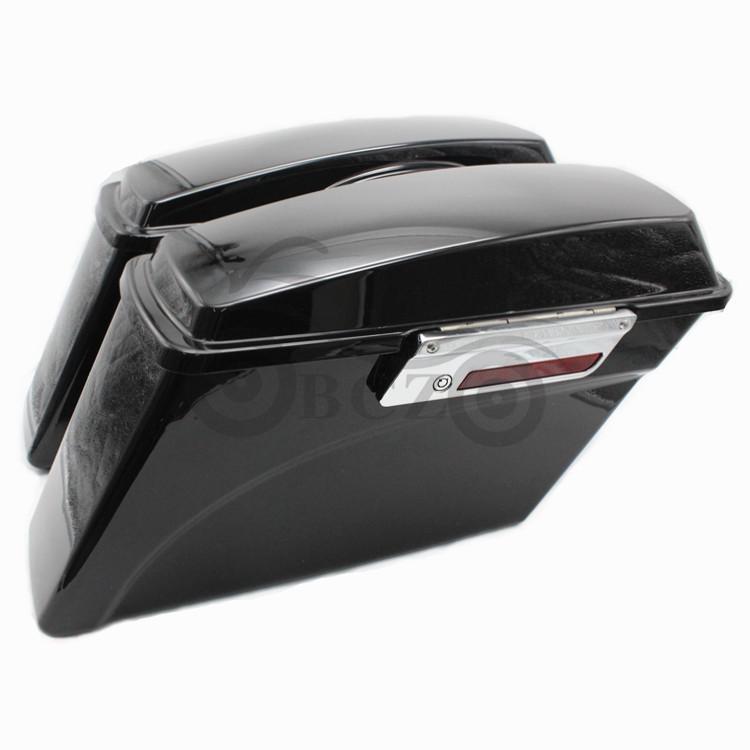 Harley Bright Black Saddlebags for Modified Models (1994-2013)