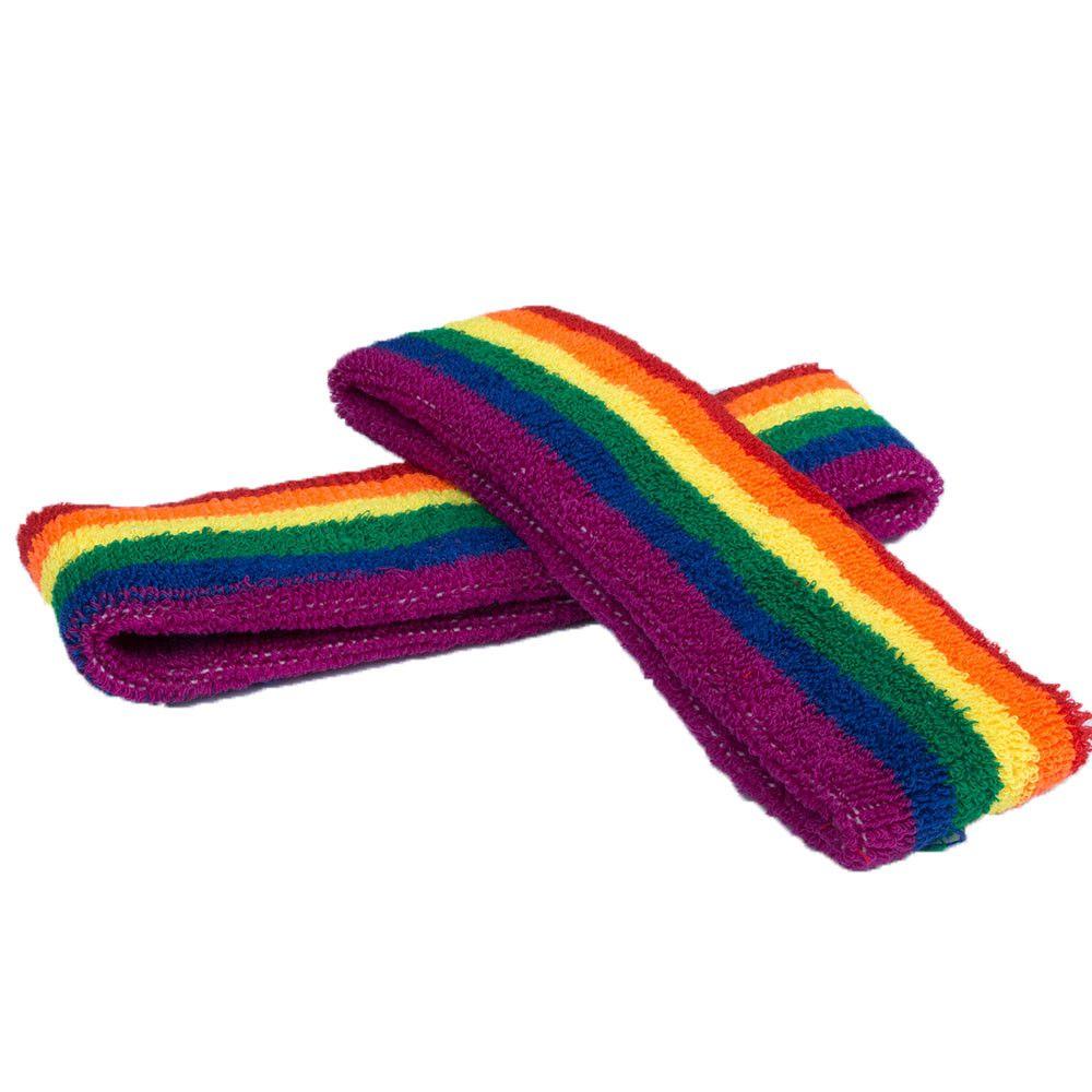 Wide Rainbow Colorful Elastic Headband Hair Accessories Head Wrap