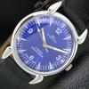 SWISS VINTAGE HAND-WINDING MENS REFURBISHED BLUE COLOR DIAL WATCH A700833-5 R205a-a700833