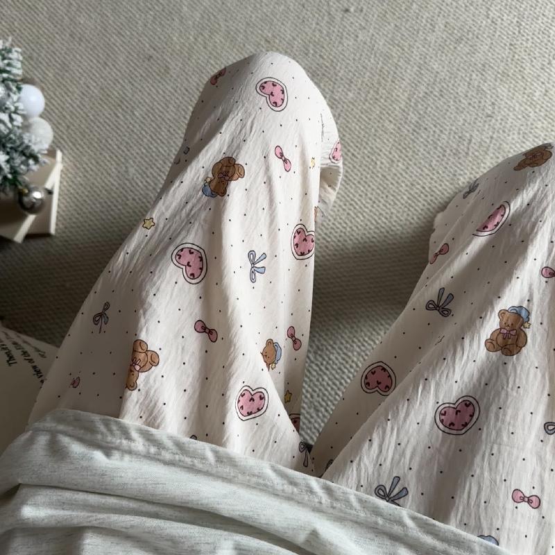 Women's Cloud Cotton Lapel Pajama Pants: Lightweight, Loose-Fit for Home or Outdoor Wear