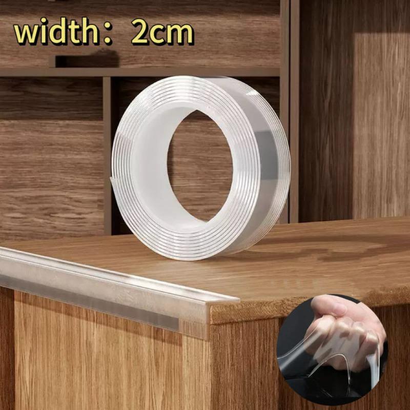 Nano Double Sided Tape Heavy Duty Transparent Adhesive Strips Strong Sticky Multipurpose Reusable Waterproof Mounting Tape