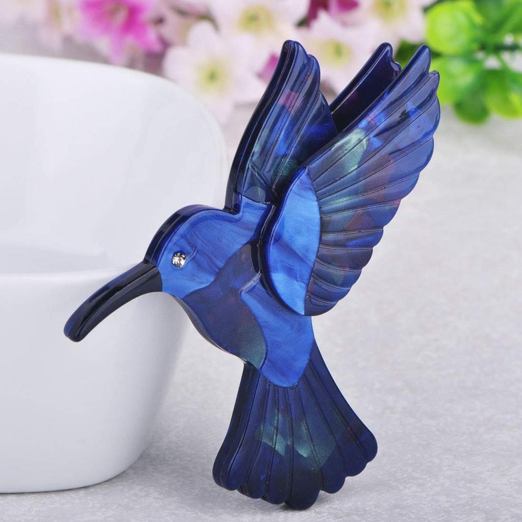 MECHOSEN Bluebird pin badge that brings happiness for women and Resin bird Large for graduation and entrance acrylic animal pin Christmas popular men.