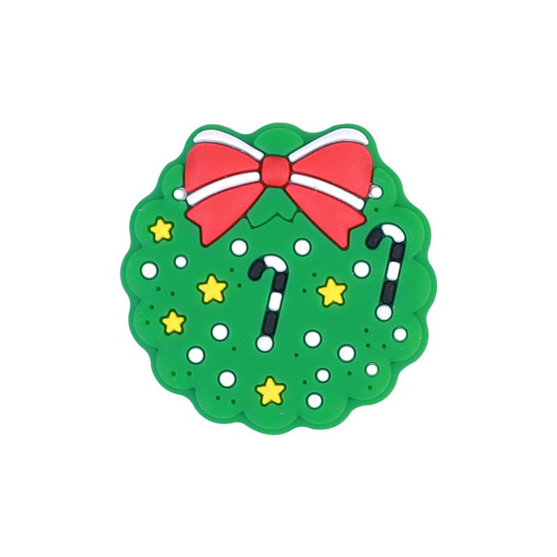 10pcs New Christmas Santa Snowman Silicone Beads For Jewelry Making DIY Pacifier chain Clips Teether Beads Christmas Gifts