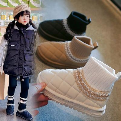 Kinder Sockenmund Schneestiefel warme Baumwollschuhe