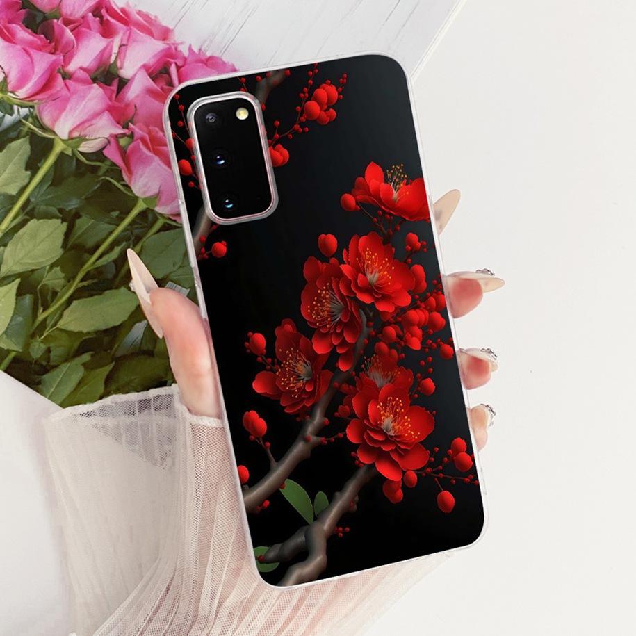 For Samsung Galaxy S20 Plus Case Fashion Butterfly Flower Soft Clear Silicone Back Phone Cover For Samsung S20 Ultra S 20 Bumper