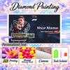 Max Verstappen 5D DIY Diamond Painting Custom Name Text, Full Drill Rhinestone Mosaic Art Home Gift