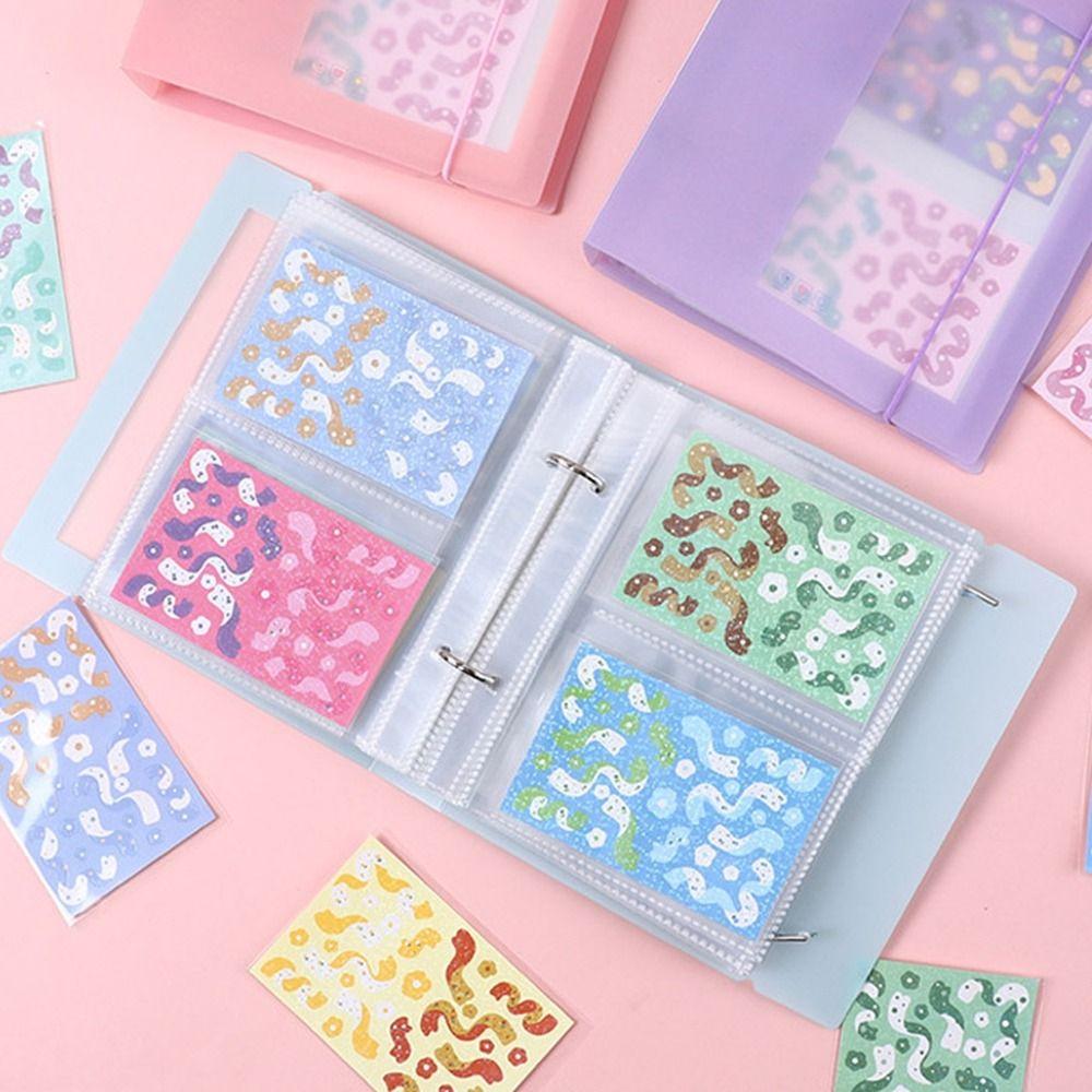 Candy Color Photo Storage Book 2 Ring Photocard Binder Sleeves 3 Inch Photo Album  Postcard