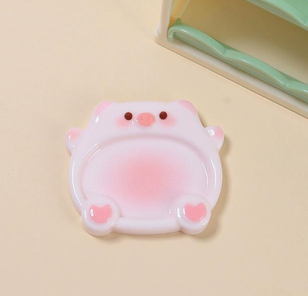 

Cute Cartoon Pig Cat Palette DIY Mini Portable Nail Art Palette Manicure Organization Nails Polish Templates Painting Boards