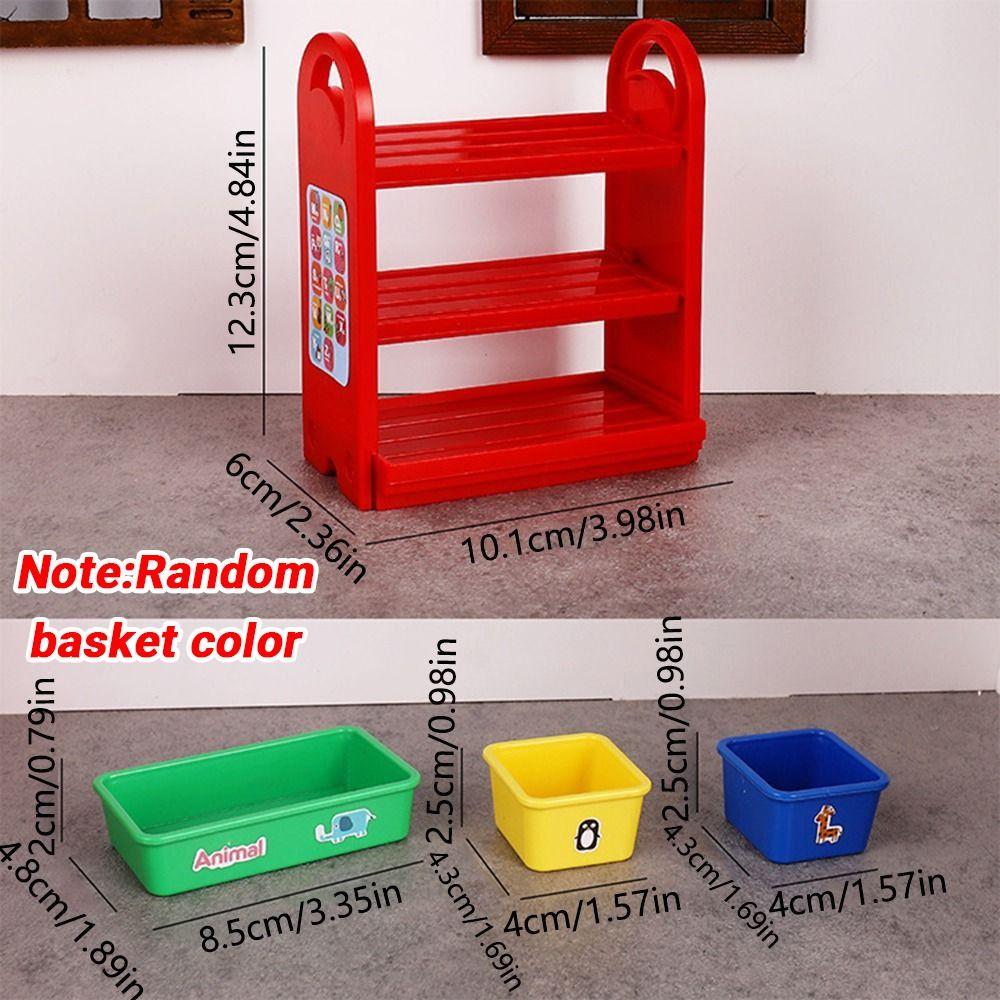 1/6 Scale Dollhouse Miniature Storage Rack Doll Scene Decoration Toy  Miniature Display
