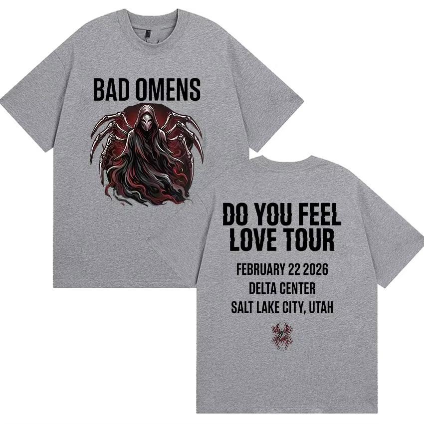 Rock Band Bad OUnisexs Do You Feel Love Tour 2026 Tshirt Unisex and Women Summer Gothic Clothing Fashion Round Neck Short Sleeved Top