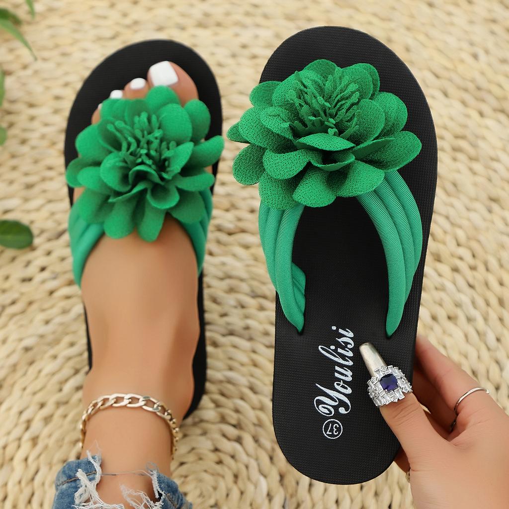 Large size EVA slippers summer new flower flip-flops casual versatile lightweight beach shoes