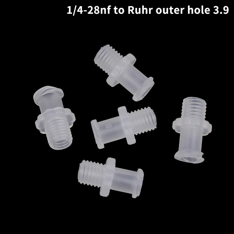 Luer závit 1/4-28Unf M6 M5 Adaptér PP Plastový Vzduchový Ventil Trubice Dávkování Lepidla Subbalení Stříkačka Tělo Spojka