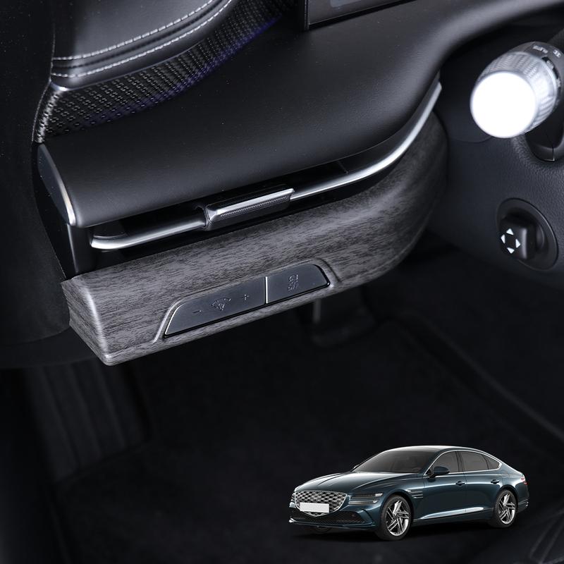 For Genesis G80 RG3 2025 LHD Carbon Fiber Car Interior ABS Headlight Adjustment Button Cover Trim Accessories