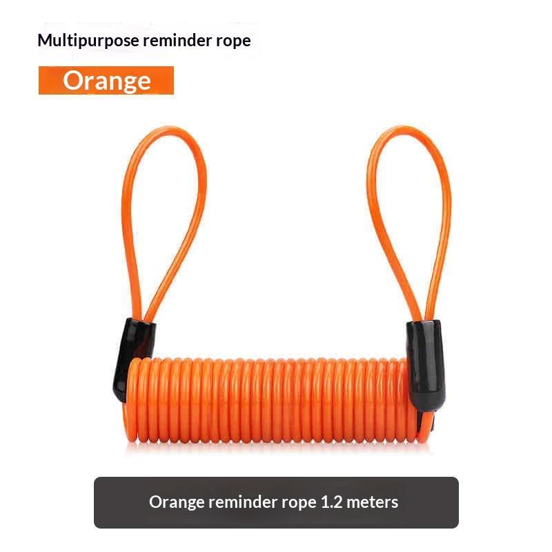 Bicycle Spring Cable Lock Anti-Theft Alarm Security Lock 1PC Durable Cut Proof for Scooters E-Bikes Public Parking