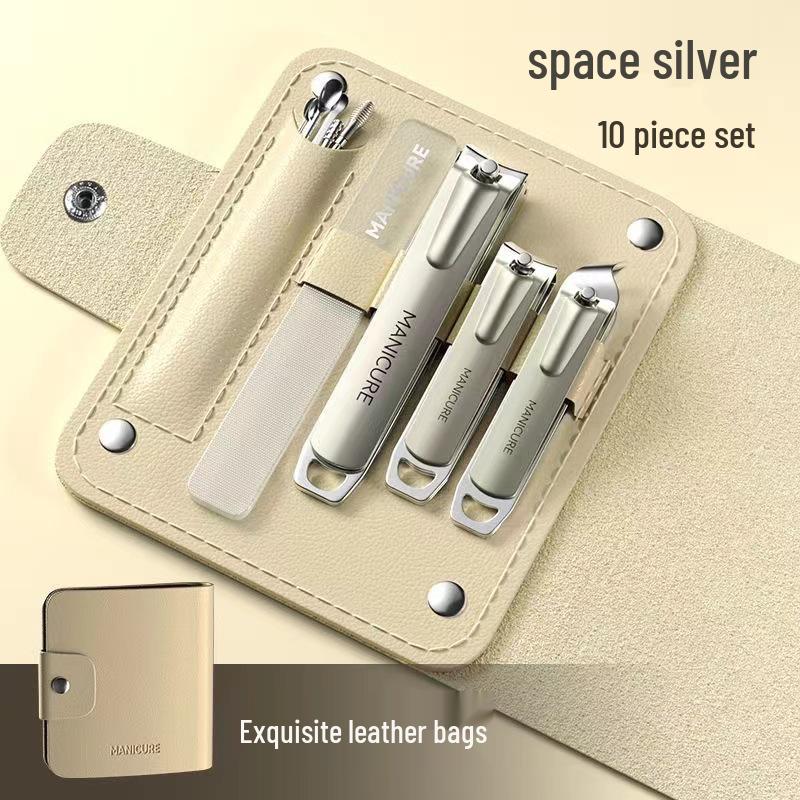 Немецкий Прецизионный Набор Кусачек для Ногтей с Защитой от Брызг и Косой Пилкой для Кутикулы