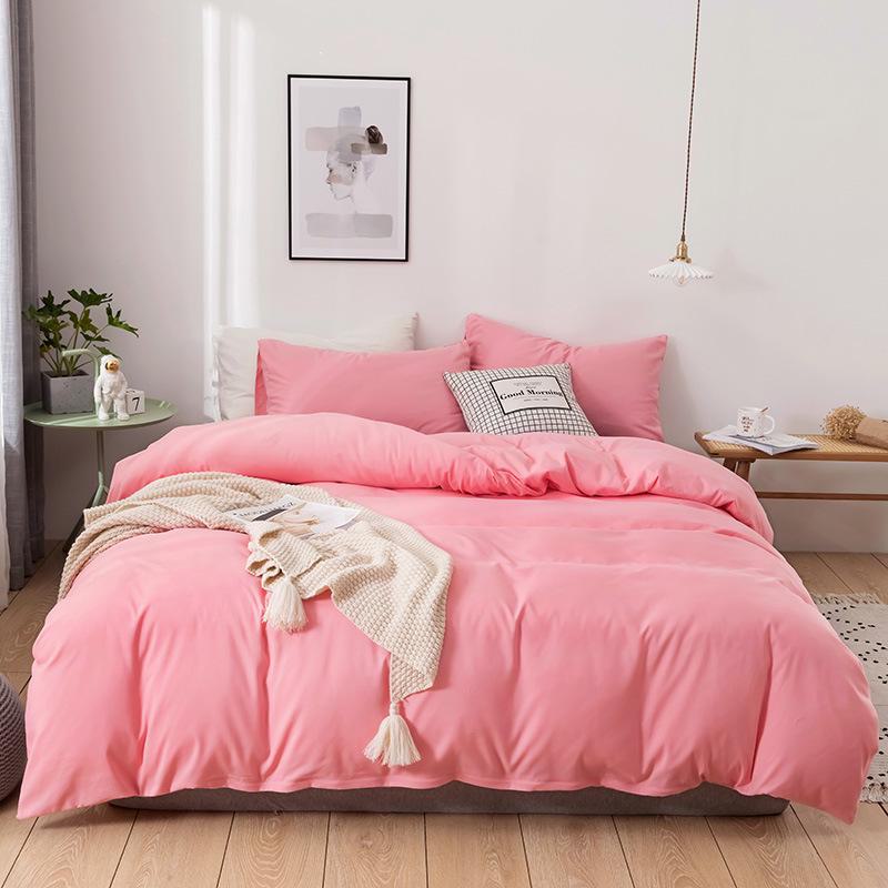 Soft, Skin-Friendly Solid Color Quilt Cover for All Seasons - Ideal for Student Dorms