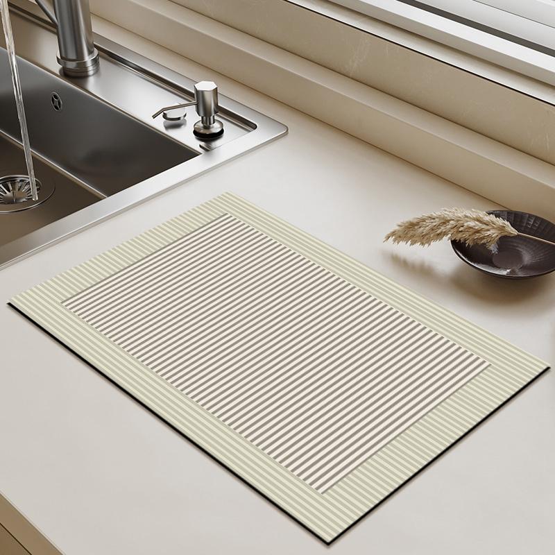 Nordic Washing Machine Dust Cover Dustproof Diatomite Mat Drain Pad Table Dish Drainer Coffee Drain Pad Anti Slip Bath Door Rug