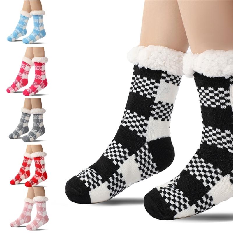 Comfortable Warm Acrylic Floor Socks for Women Offering Insulation and Softness During Winter Home or Office Activity