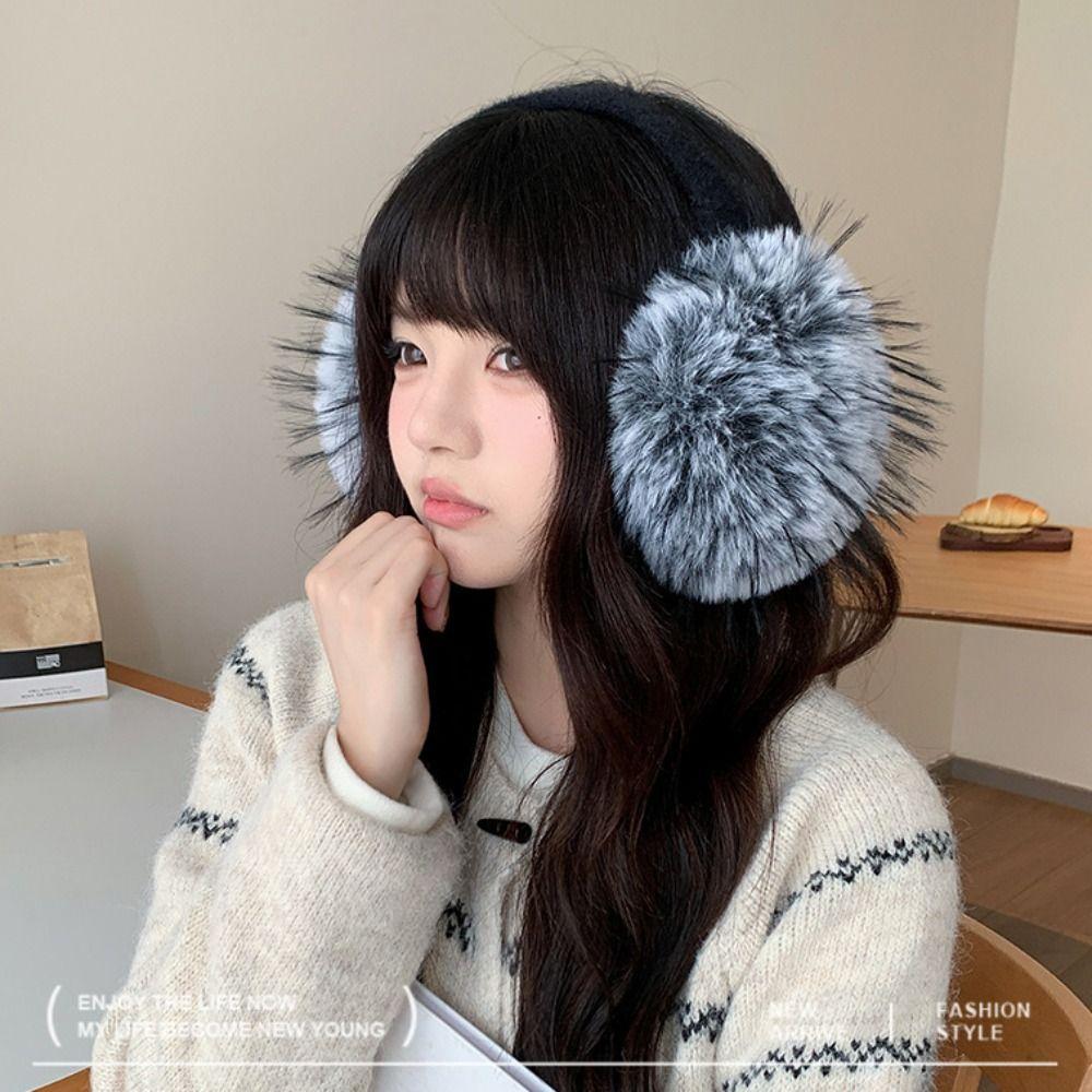 Solid Color Imitation Fur Plush Earmuffs Folding Foldable Ear Cover Fashion Ear Mask  Riding