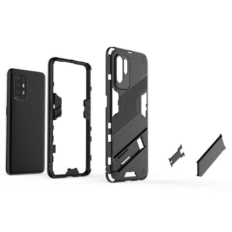 Per Oppo Reno5 Z 5G Custodia Bumper in Silicone Antiurto Armatura Rigida Cover Posteriore con Supporto Magnetico per Auto per Reno5Z 5 Z 6.43''