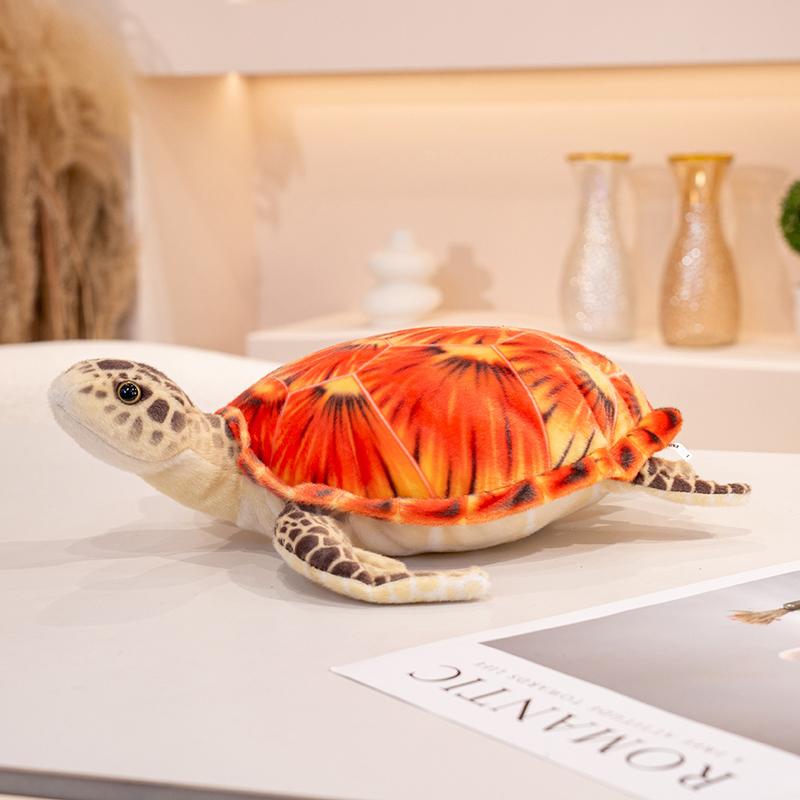 Simulation Sea Turtle Plush Toy Sea Turtle Plushies Soft Kawaii Stuffed Tortoise Animal Toy Home Decoration Birthday Gifts 34cm