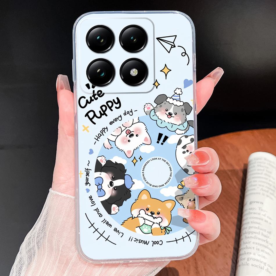 For Xiaomi 15T 14T Pro Phone Case Lovely Fish Patterns Soft TPU Clear Silicone Bumper For Xiaomi 15TPro 14 T Lightweight Funda