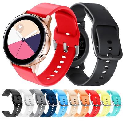 20 mm 22 mm měkký silikonový pásek na hodinky pro Samsung Galaxy Watch 42 mm Active2 40 mm pro Galaxy Watch 3 41 45 mm pro Huami Amazfit