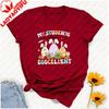 My Students Are Eggcellent Teacher Easter Shirt Teacher Bunny Graphic T Shirt Y2k Top Vintage Unisex Clothing Cotton Short Sleeve