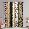 Wild Animal Fur Pattern Printed Curtains Pole Bag Bedroom Living Room Home Decoration Made Of Polyester Area Decor