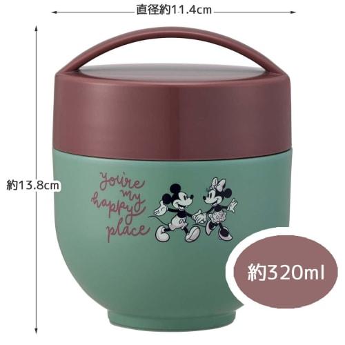 Skater Antibacterial Thermal Lunch Box Bowl Type Lunch Jar 540ml Disney Mickey & Friends Grayish LDNC6AG-A