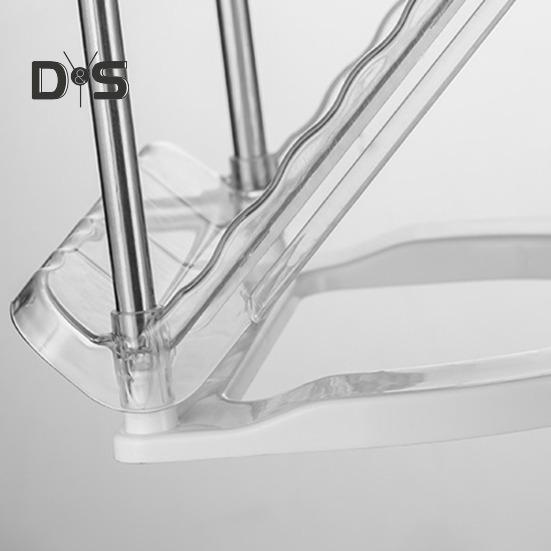 Skrånende smalt skostativ 5-lags Robust konstruksjon Enkel montering Skooppbevaringsorganisering Vertikal skohyllestativ