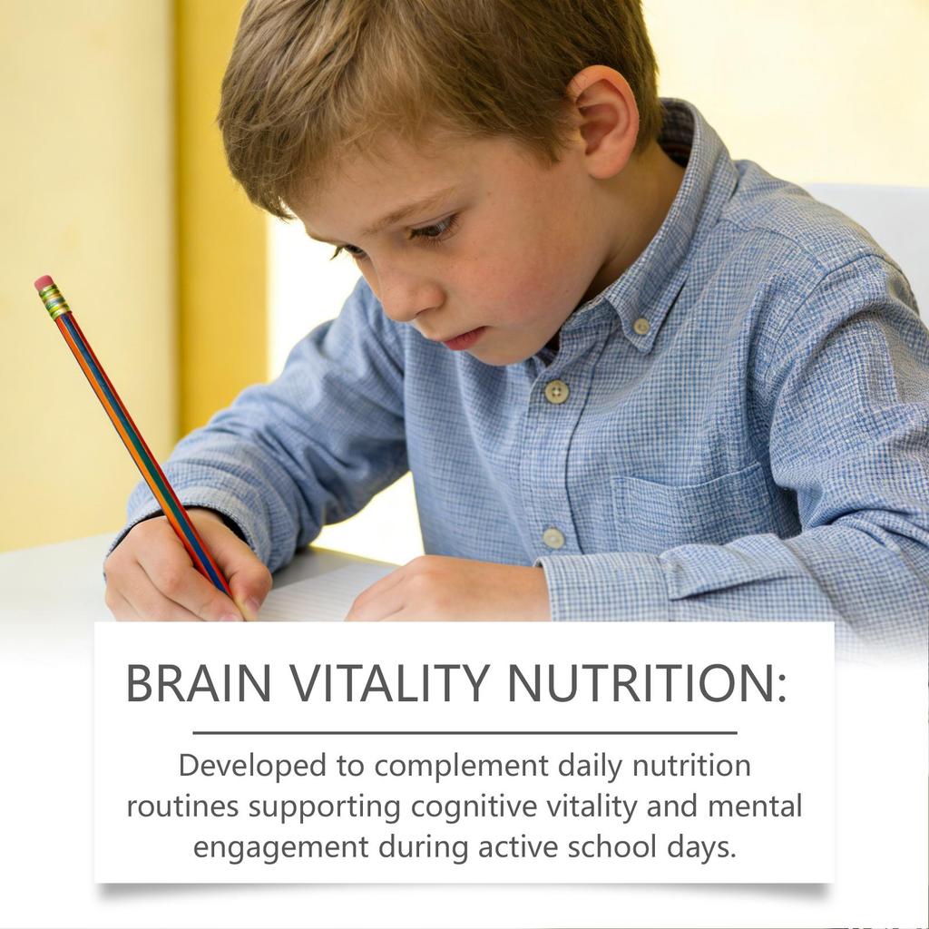 Kids Brain & Focus Supplement - Saffron, Magnesium, L-Theanine - Berry 60s