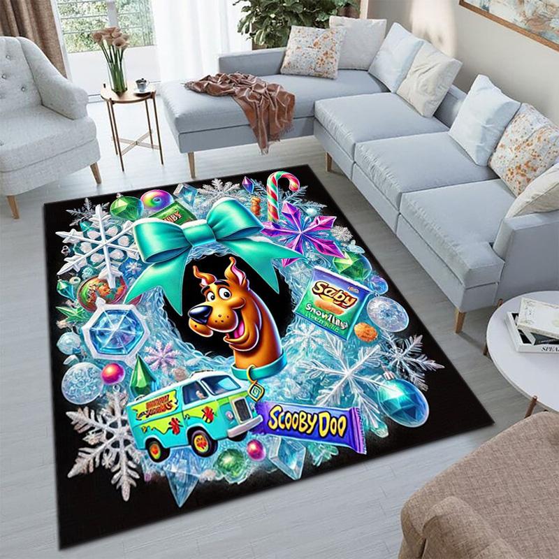 Halloween cartoon comedy adventure movie Scooby-Doo carpet is suitable for living room and bedroom doormats office balcony decorative carpet V3