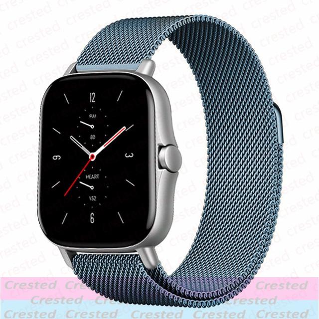 20mm/22mm Magnetic Band For Amazfit GTS/4/2/2e/3/GTS2 Mini/GTR 47mm/GTR2/3/Pro/4 Stratos Metal Watch Bracelet Amazfit Bip Strap
