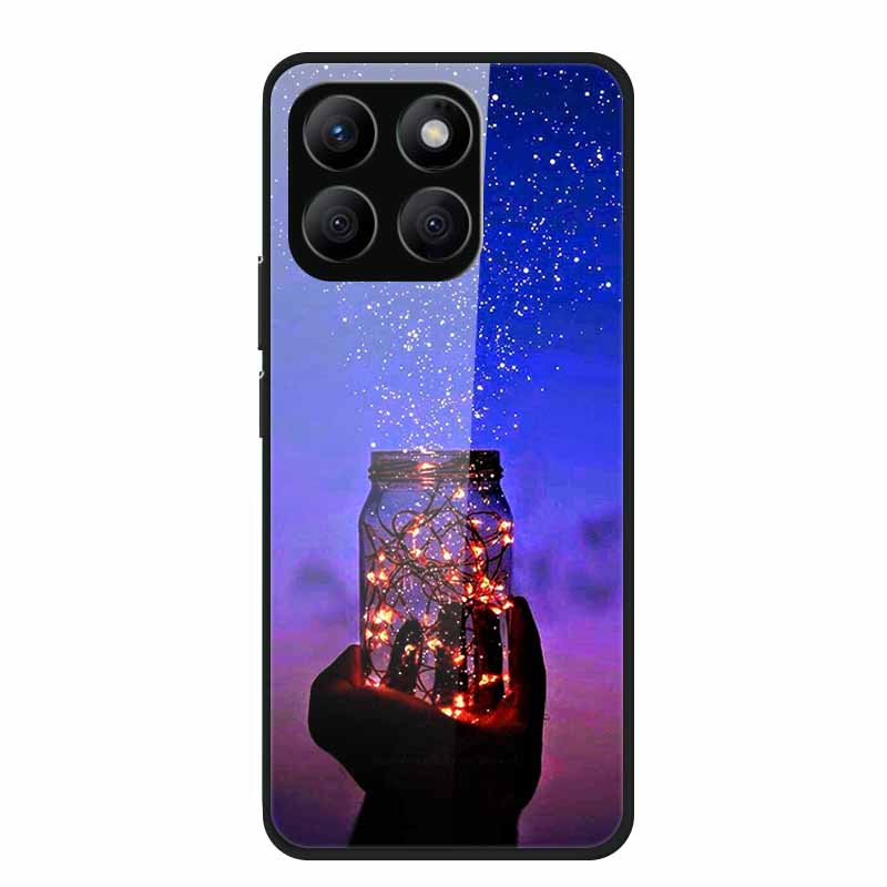 Glass Hard Back Cover For Honor X8C X8B X8 4G 5G Honor 400 Smart Phone Case Soft TPU Bumper Tempered Glass Case Coque Funda Capa