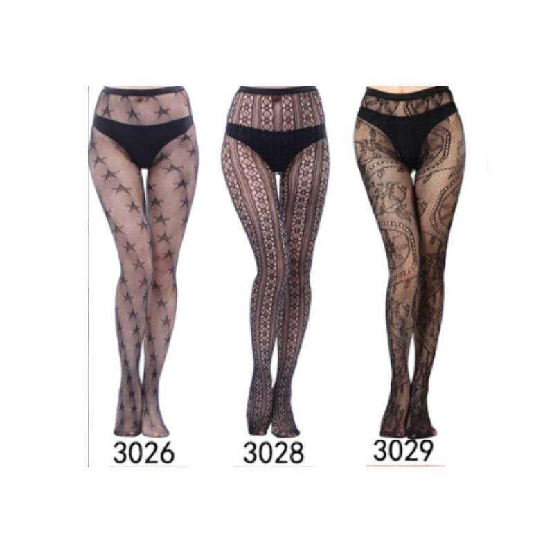 Trendy Fishnet Pantyhose With Tattoo Design For Chic And Youthful Look