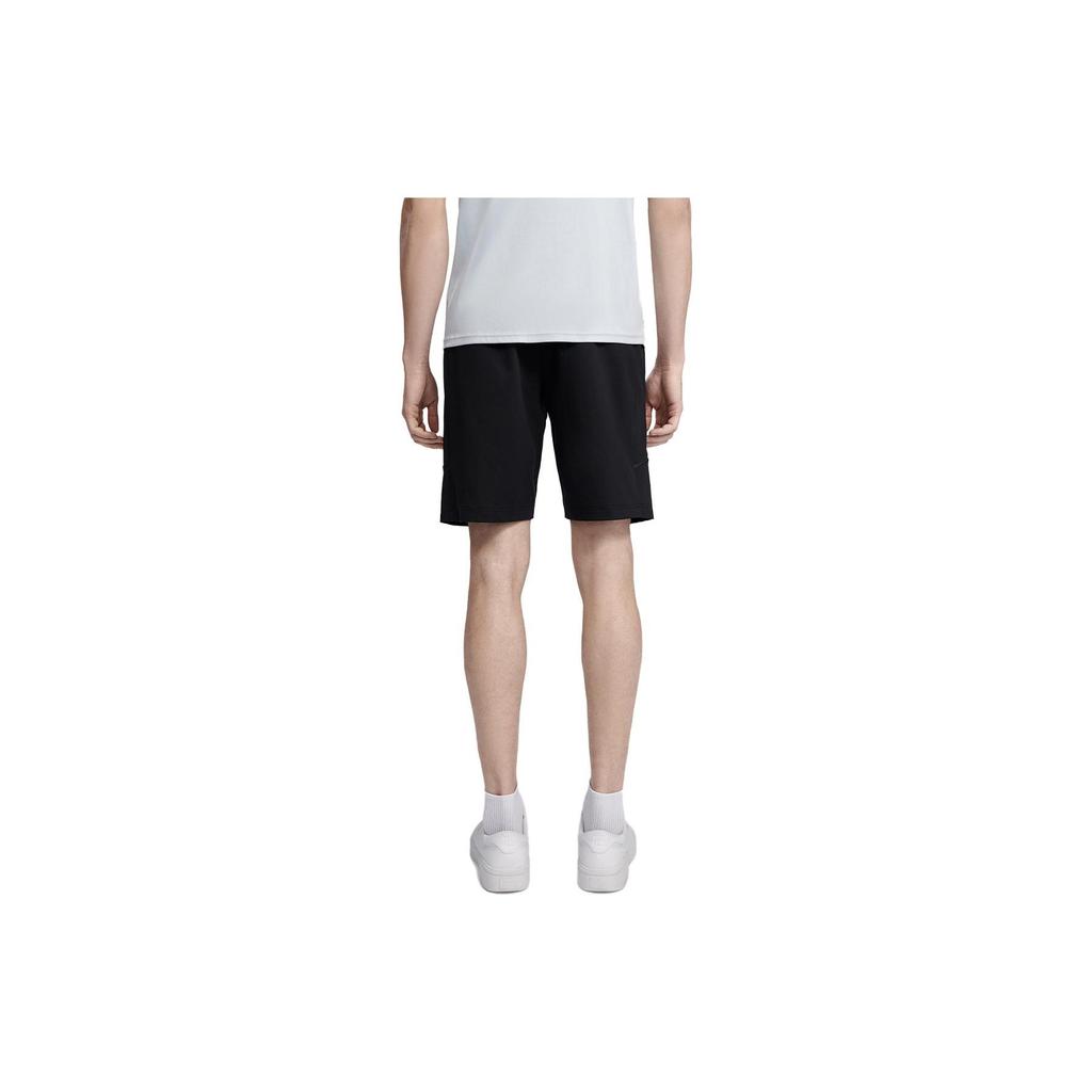 FILA White Special Series Solid Color Knitted Straight Leg Shorts Men shorts Black F11M327601A-BK