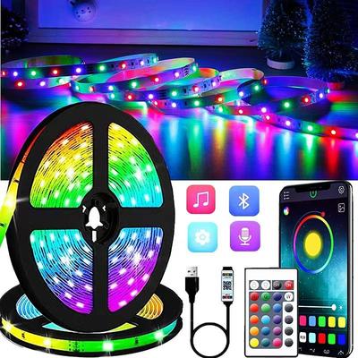 Φωτιστικό λωρίδα LED RGB 2835 USB 5V Bluetooth 5050 DIY Έξυπνη ευέλικτη δίοδος Κατάλληλη για κουζίνα δωματίου Διακόσμηση πάρτι Luces Δώρο διακοπών
