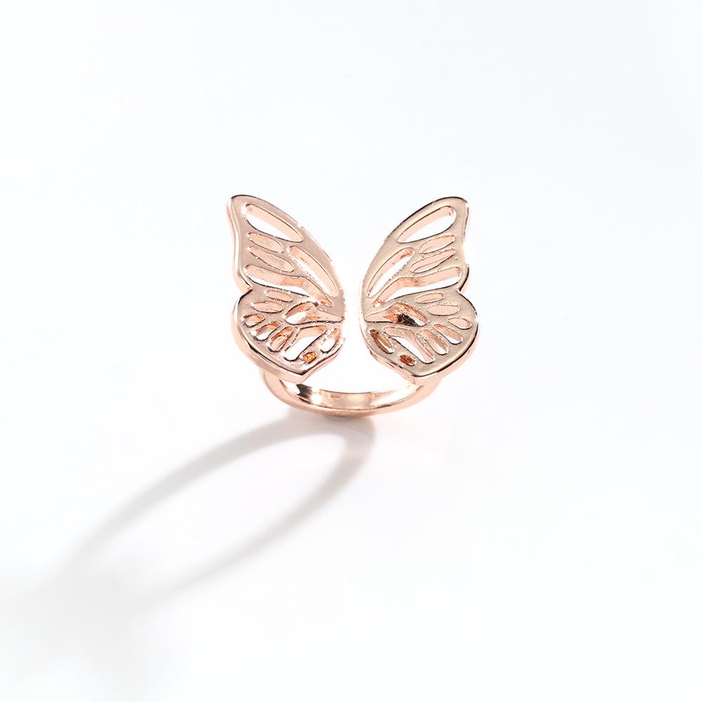 

Нишевое кольцо для шелкового шарфа с ленточной пряжкой - Модная брошь-бабочка розового золота